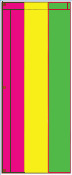 2'x5' Vertical Stripe Attention Flag Fuchsia Yellow Lime