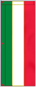 2'x5' Vertical Stripe Attention Flag Green White Red