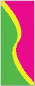 2x5 Vertical Stripe Attention Flag Fuchsia Yellow Lime