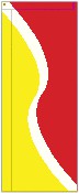 2x5 Vertical Stripe Attention Flag Red Yellow Red