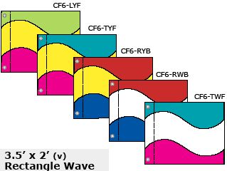 2x3.5 Horizontal Wave Flag