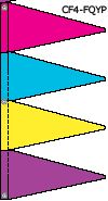 Carnival Concession Flag Quad Pennant