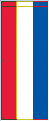 2'x5' Vertical Stripe Attention Flag Red White Blue